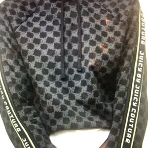 Juicy Couture Monogram Logo Hoodie w/Split Sleeves